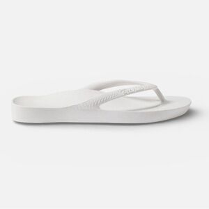 Archies Arch Support Thong WHITE NWT Flip Flops Sandal Men 9 Women 10